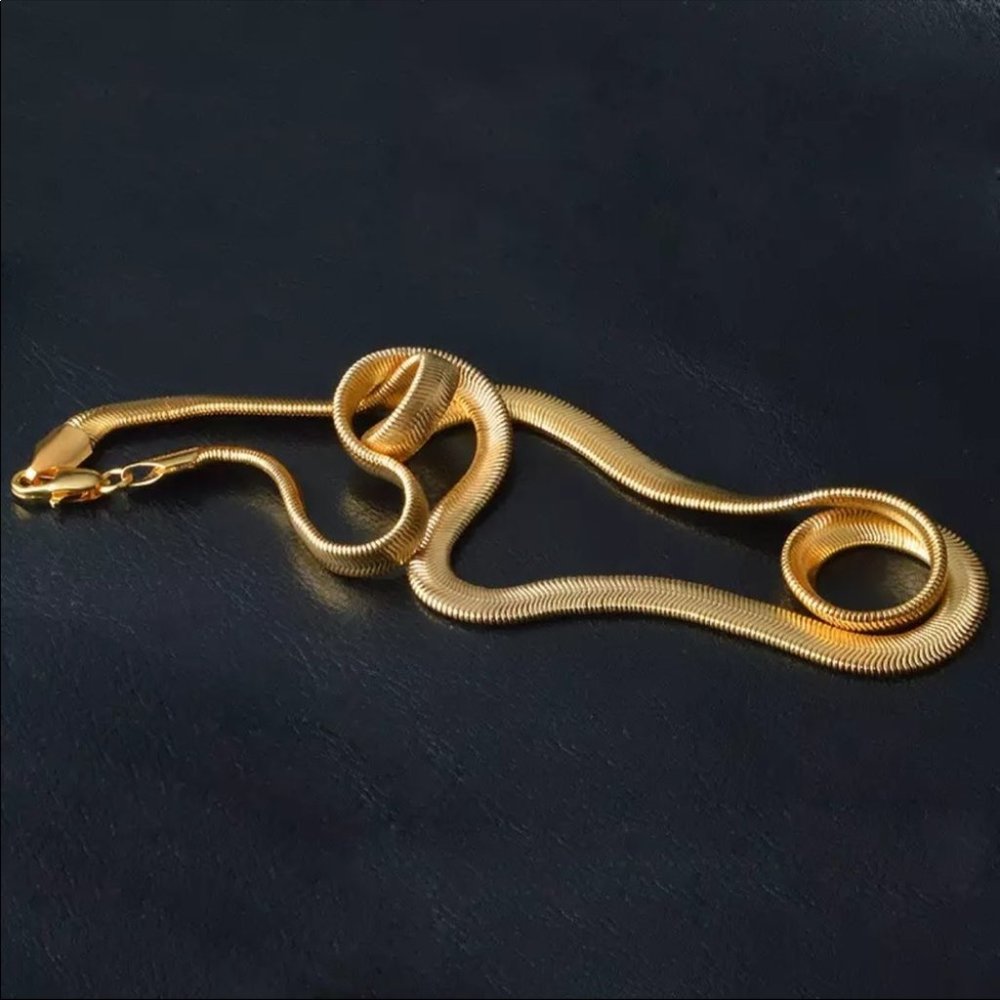 ¥New 18K Gold Chain Necklace - Picture 4 of 5